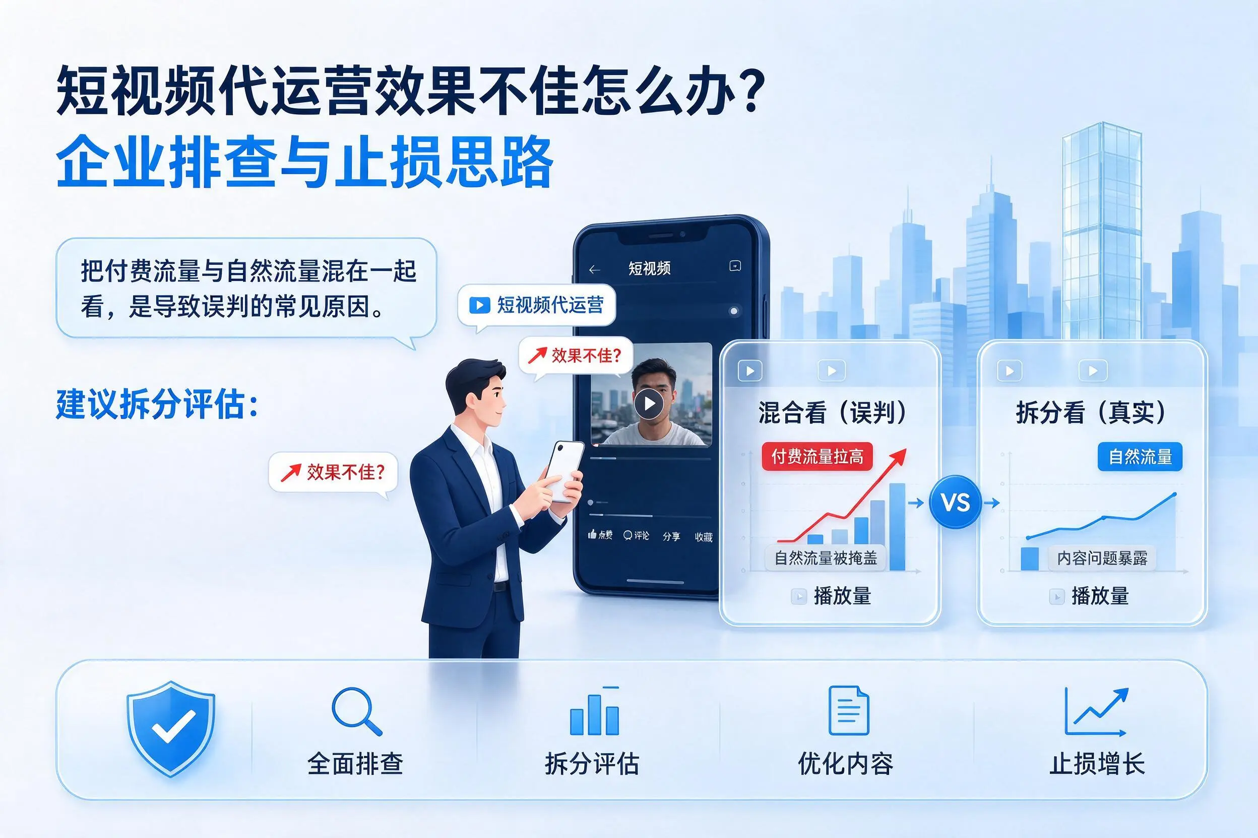 短视频代运营效果不佳怎么办？呼伦贝尔企业排查与止损思路