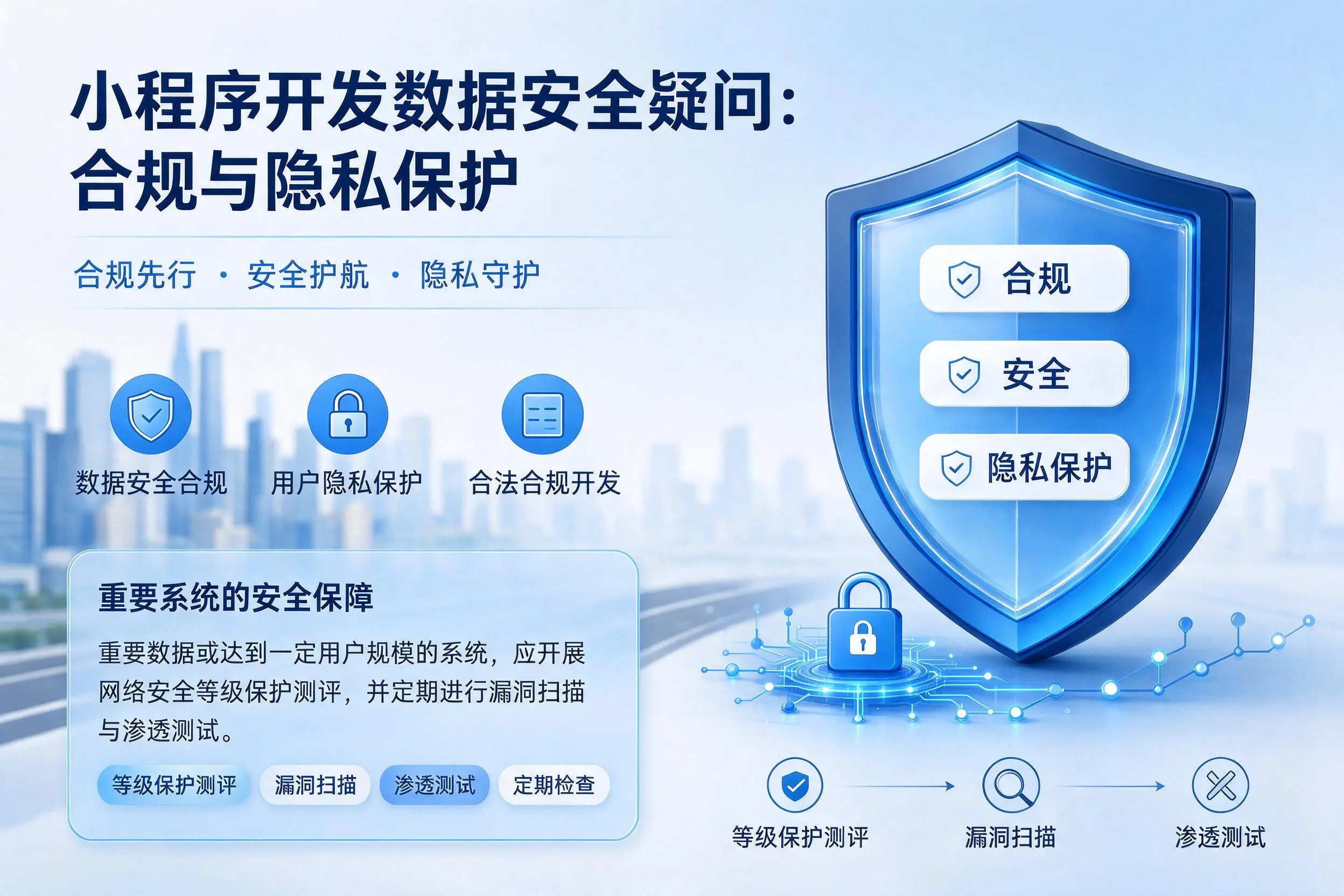 呼伦贝尔小程序开发数据安全疑问:合规与隐私保护