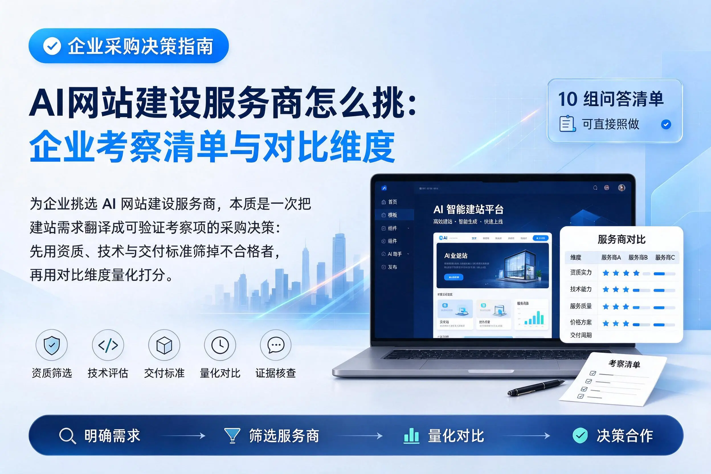 AI网站建设服务商怎么挑：呼伦贝尔企业考察清单与对比维度