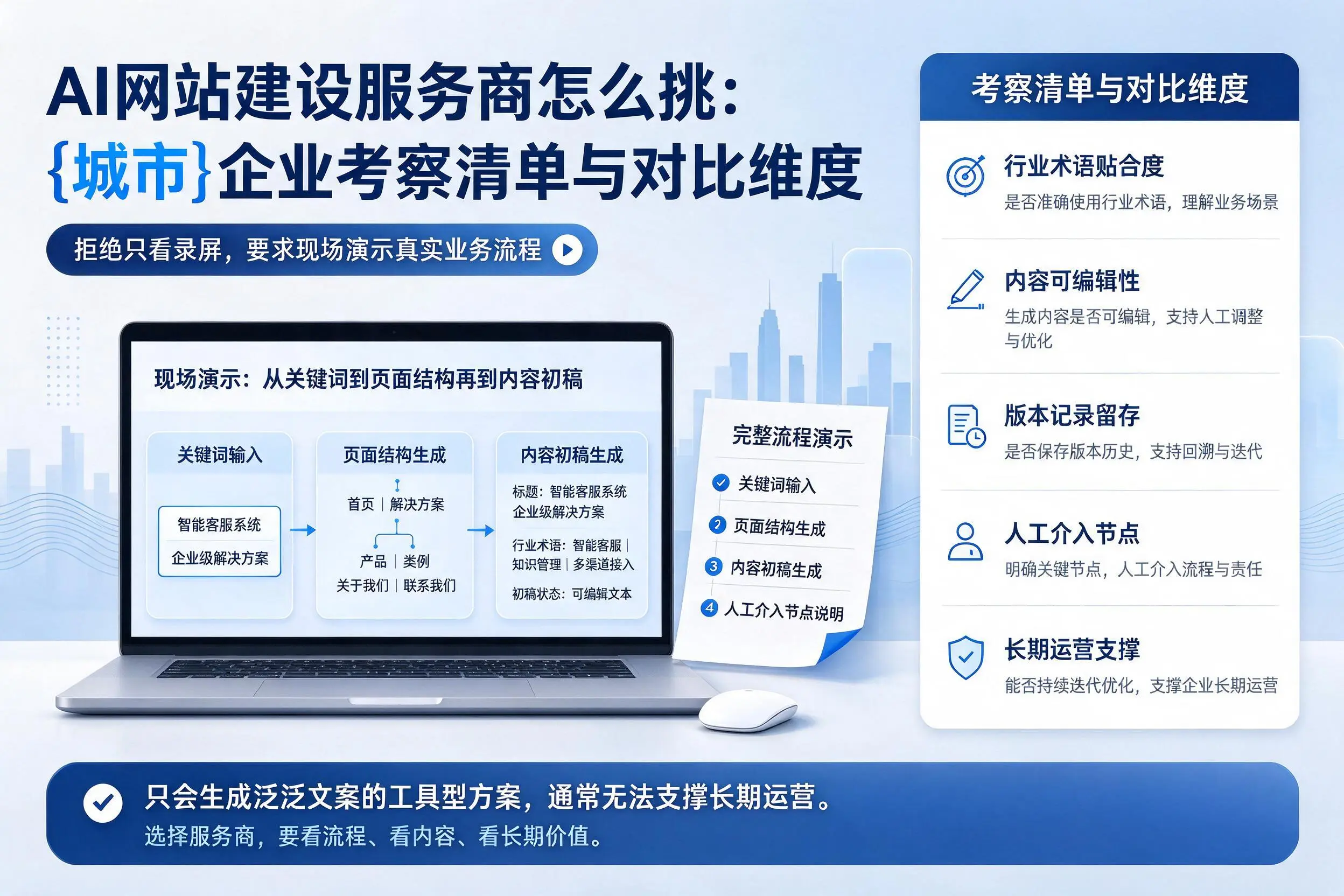AI网站建设服务商怎么挑：呼伦贝尔企业考察清单与对比维度