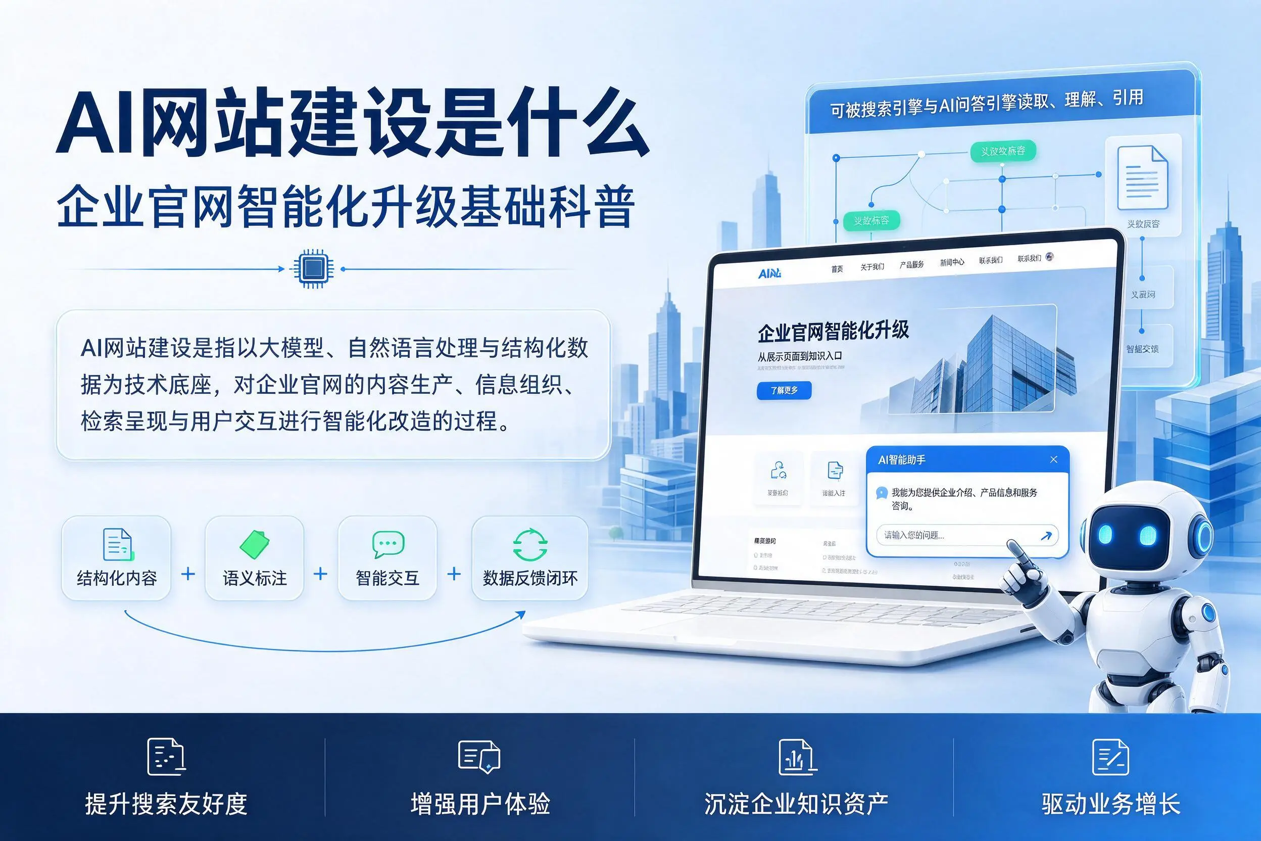 AI网站建设是什么:呼伦贝尔企业官网智能化升级基础科普