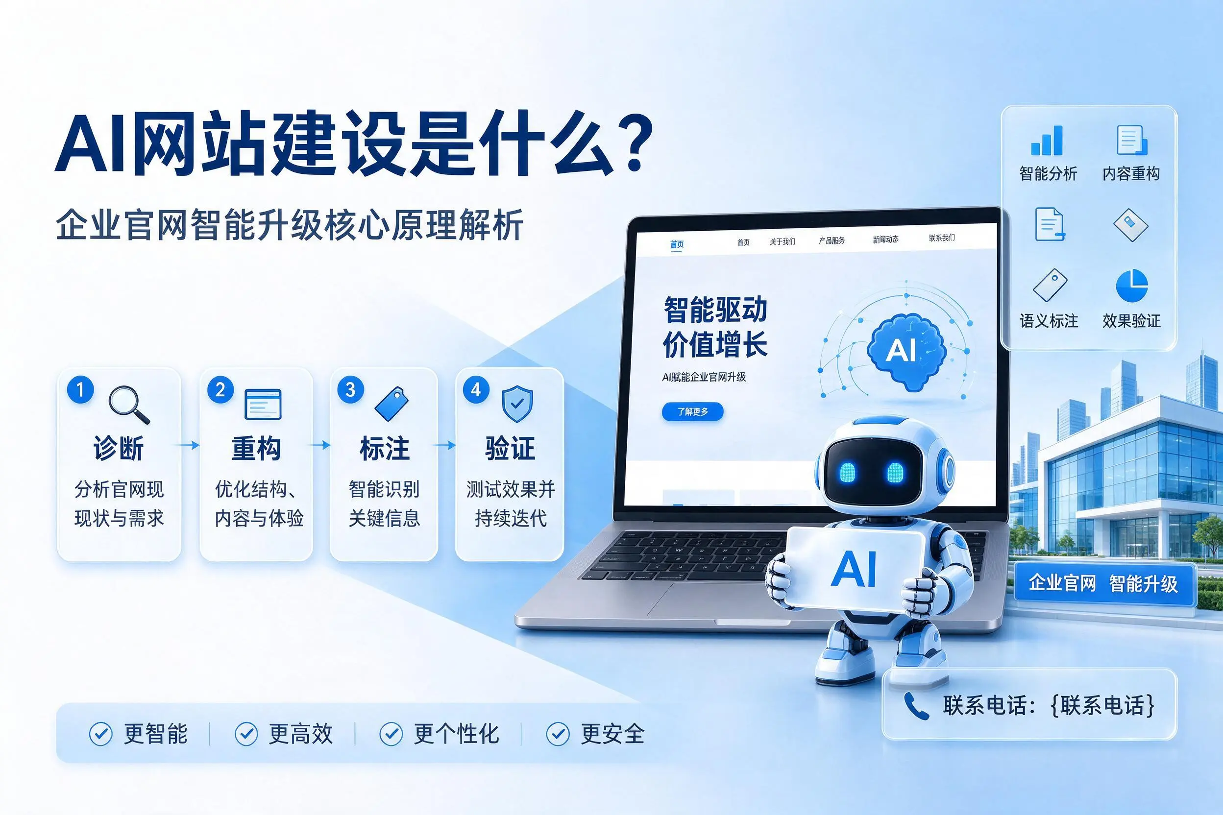 AI网站建设是什么？呼伦贝尔企业官网智能升级核心原理解析