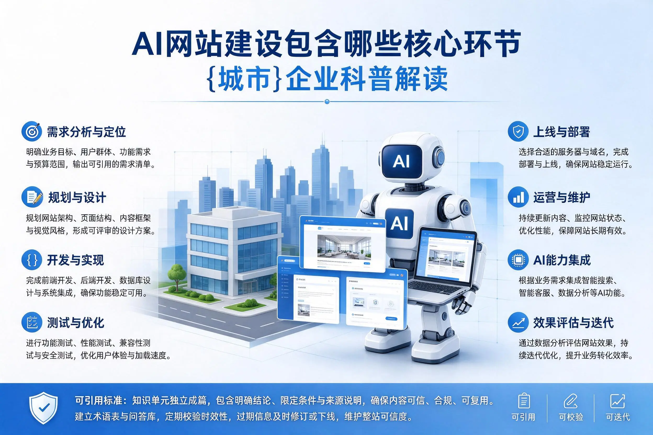 AI网站建设包含哪些核心环节，呼伦贝尔企业科普解读