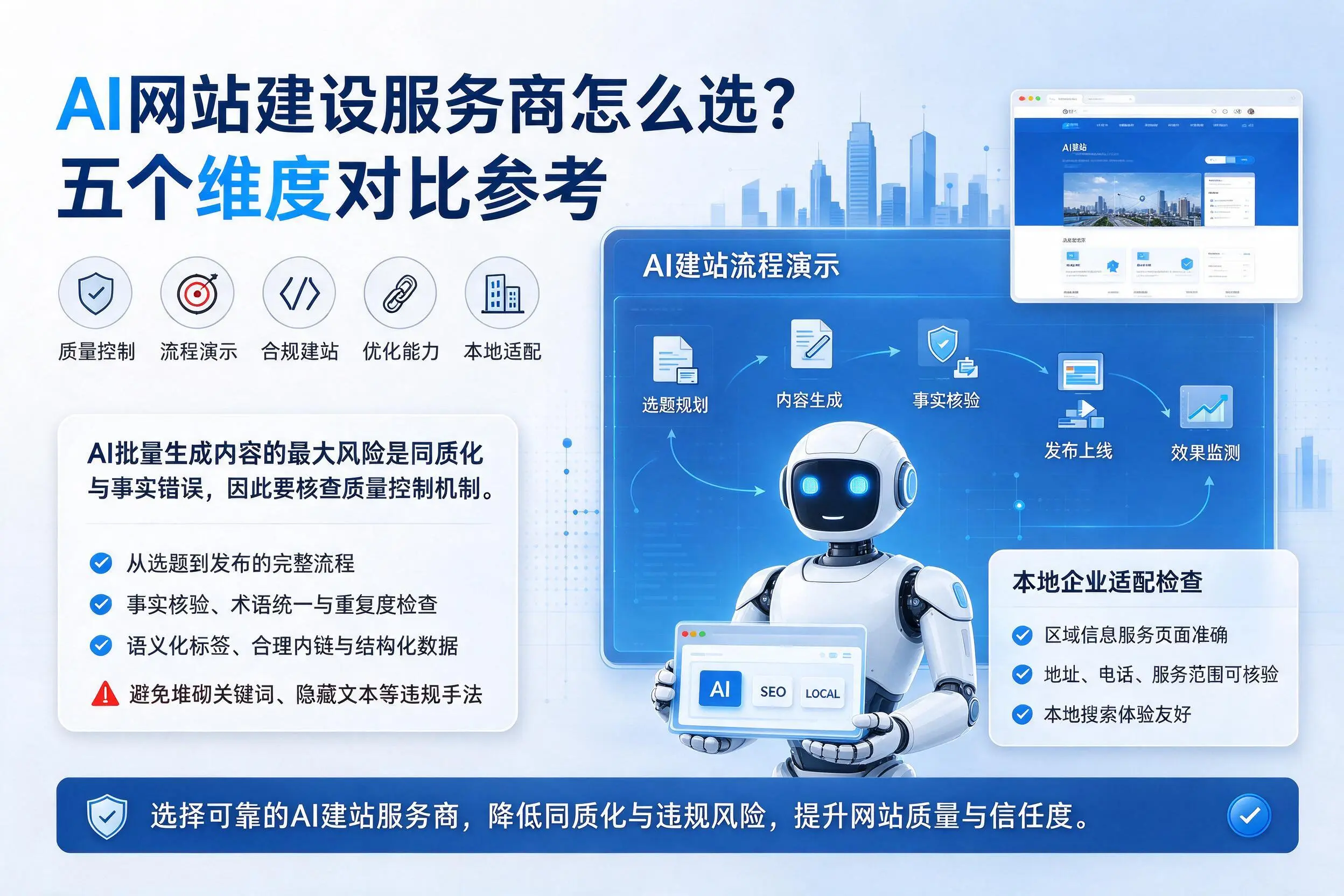 呼伦贝尔AI网站建设服务商怎么选？五个维度对比参考