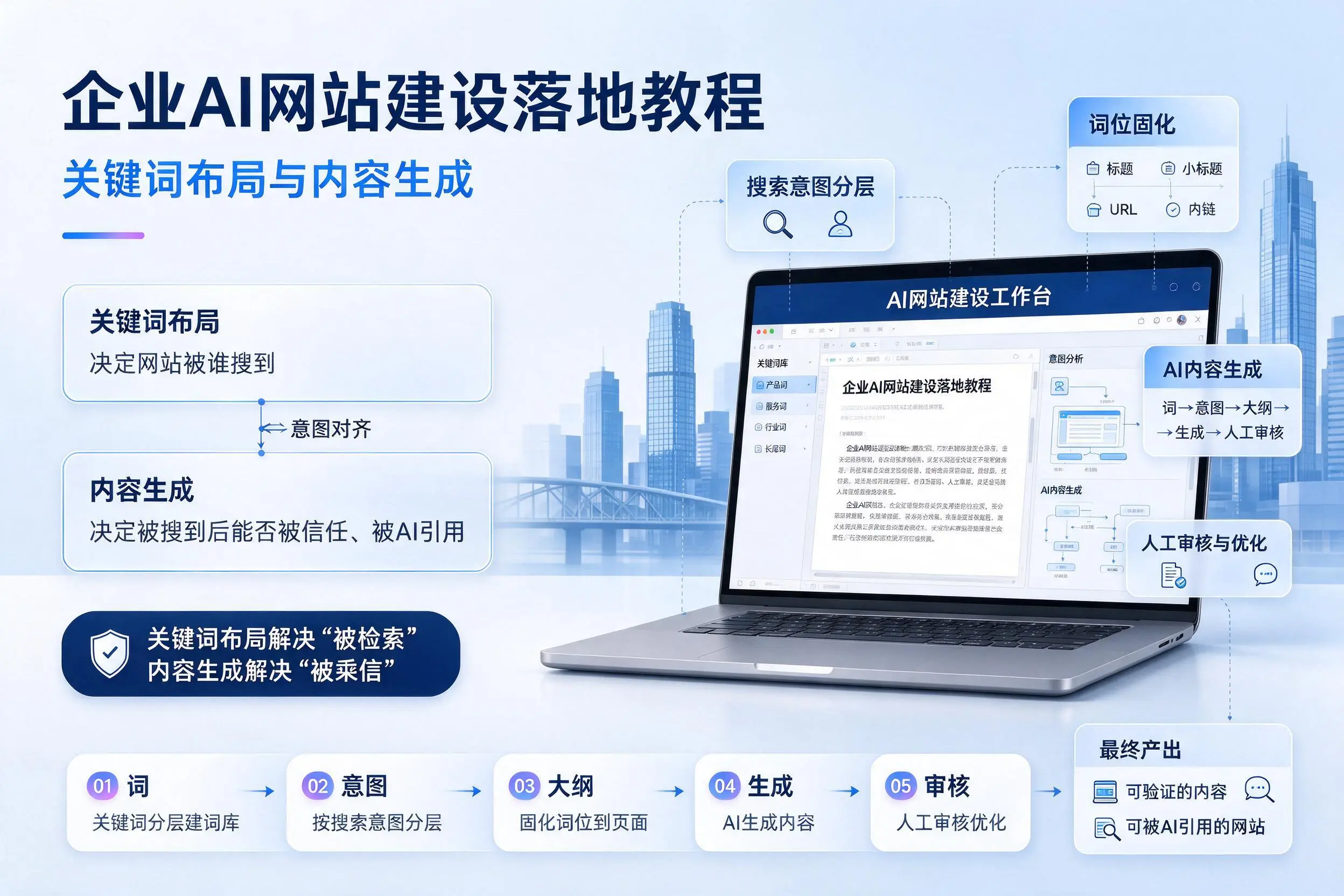 呼伦贝尔企业AI网站建设落地教程：关键词布局与内容生成