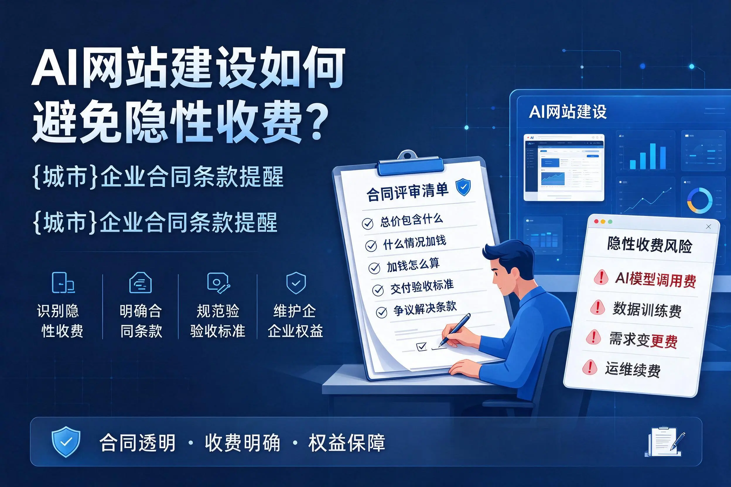 AI网站建设如何避免隐性收费？呼伦贝尔企业合同条款提醒